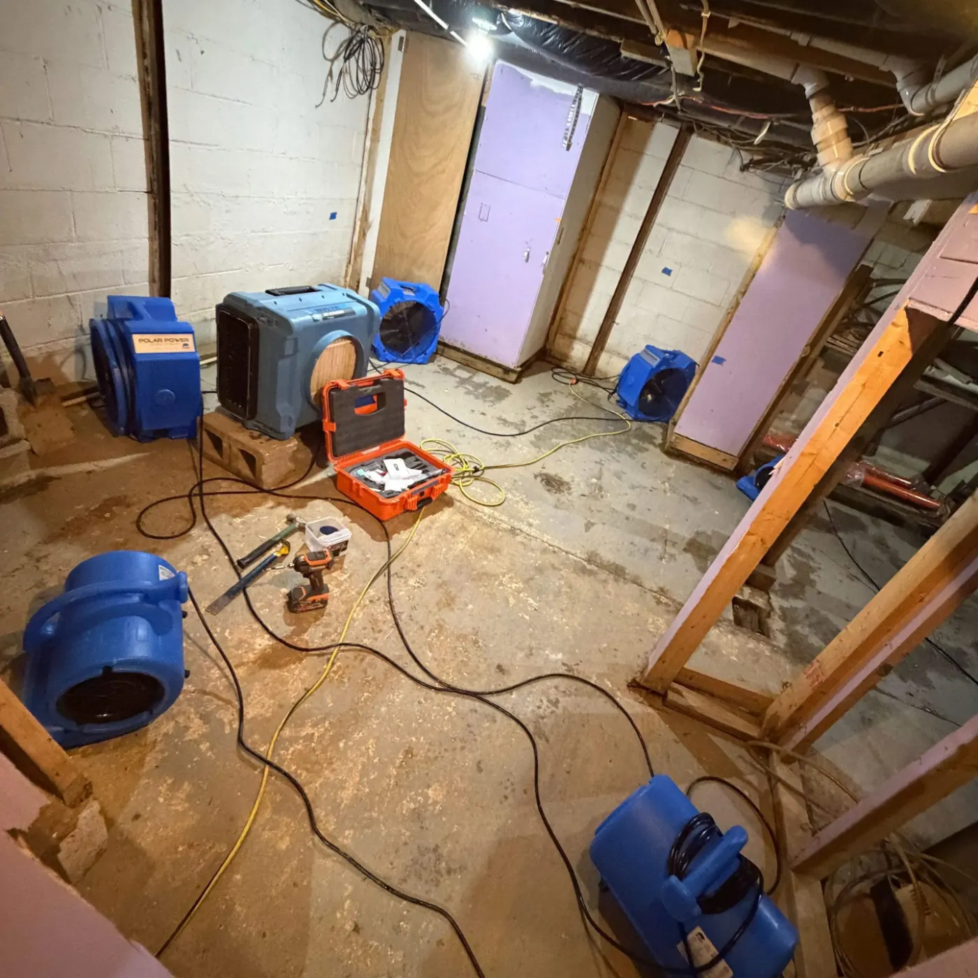 IICRC certified drying setup in Fayette County, IN